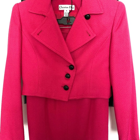 Very Rare and Vintage Christian Dior Suit in BARBIE🎀Pink - Picture 4 of 4